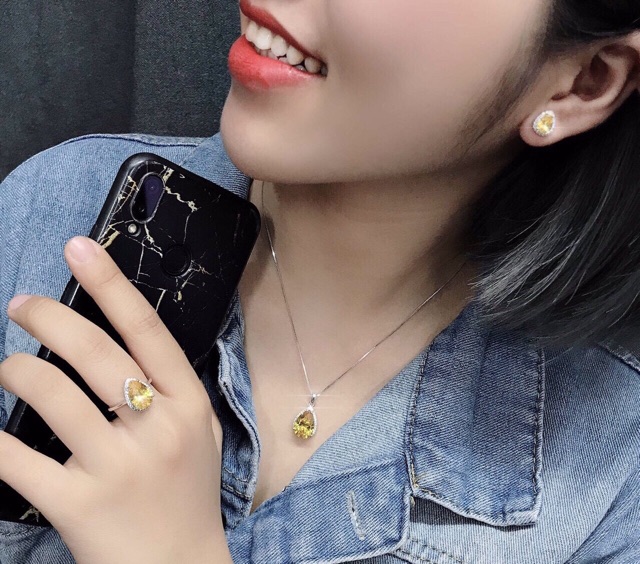 Bộ hoa xanh bạc korea