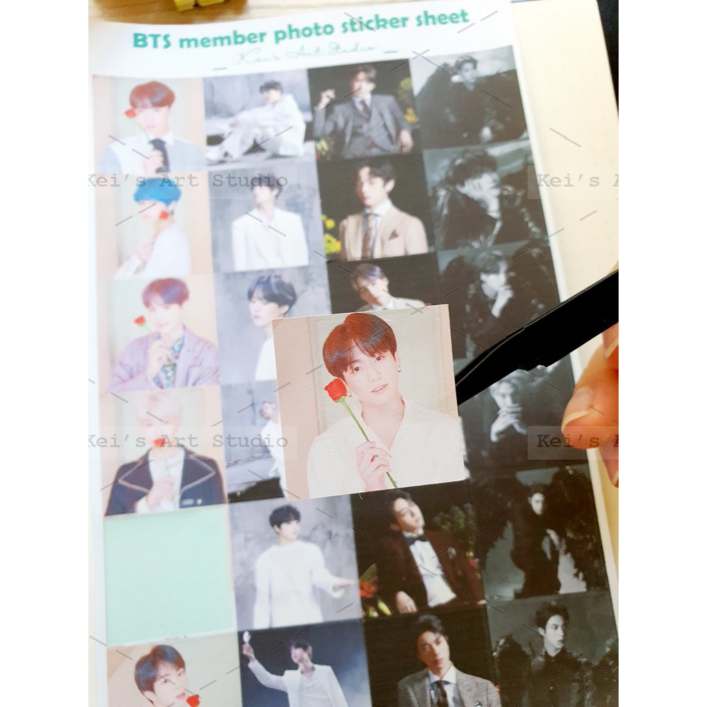 Sticker idol nhóm nhạc Kpop BTS nhiều thiết kế, chủ đề, trang trí sổ sáng tạo dễ thương