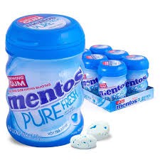 Sing Gum Không Đường Mentos Pure Fresh Hương Bạc Hà Hộp 6 Hũ