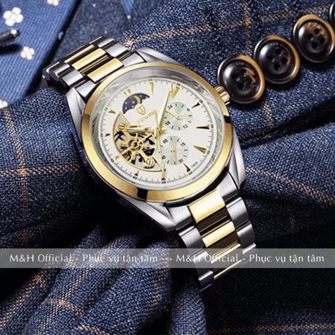 Đồng hồ cơ automatic nam Tevise 795A dây thép không gỉ, thiết kế cơ lộ máy chạy 5 kim đẹp giá rẻ [Tặng tháo dây] | BigBuy360 - bigbuy360.vn