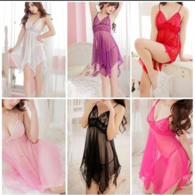 Váy Ngủ/Đầm Ngủ Sexy Xuyên Thấu 001 (Tặng Kèm Chip Lọt Khe) | BigBuy360 - bigbuy360.vn