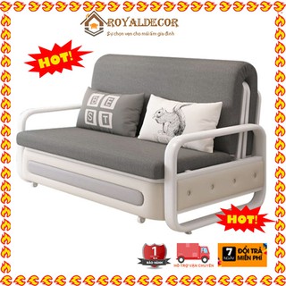 Giường Sofa Đa Năng Gấp Gọn Thông Minh Phù Hợp Với Mọi Không Gian, Đệm Bọt Biển Khung Thép Tĩnh Điện - Xám Đậm,Xám Nhạt