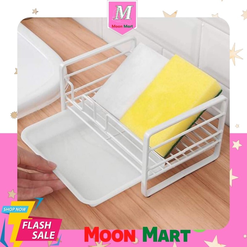 Kệ để rẻ rửa bát, giá để chứa đồ rửa chén bát có khay hứng thoát nước, đồ dùng trong nhà bếp và nhà tắm tiện lợi