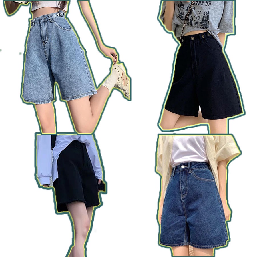 (Giá Sỉ) Quần short Jean bò , quần jeans ống xuông nút hông NL201