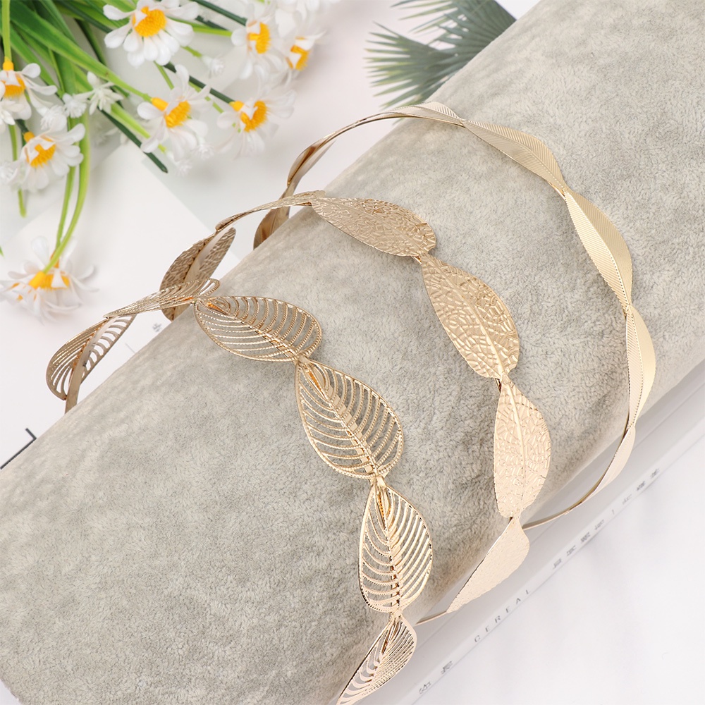 Cài tóc bằng kim loại hình hoa lá đính ngọc trai giả thời trang cho nữ