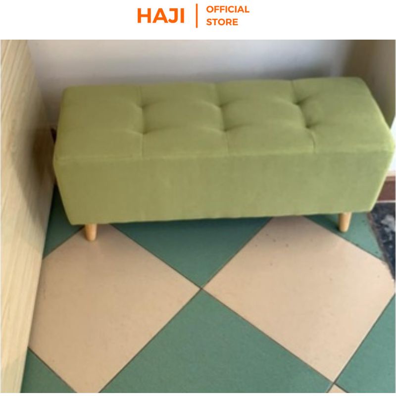 Ghế đôn dài HAJI khung chân gỗ chắc chắn màu sắc trendy D10