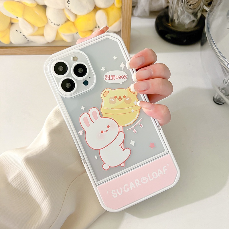 Ốp Điện Thoại Silicon Có Giá Đỡ Ẩn Cho iphone 13Promax 12Pro 11 / 6 / 7 / 8plus xs