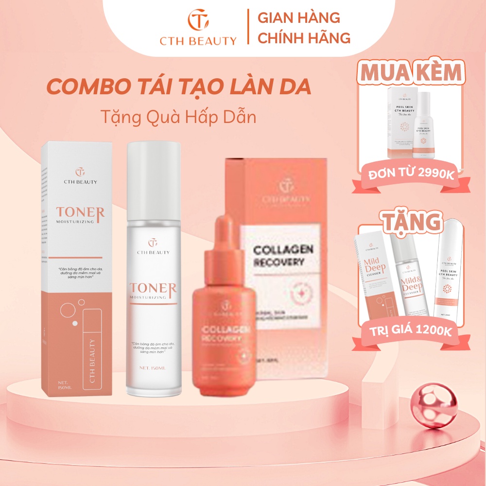 Bộ Phục Hồi Collagen CthBeauty Sau Tái Tạo Dưỡng Trắng Da Chống Lão Hóa Tăng Đàn Hồi Da