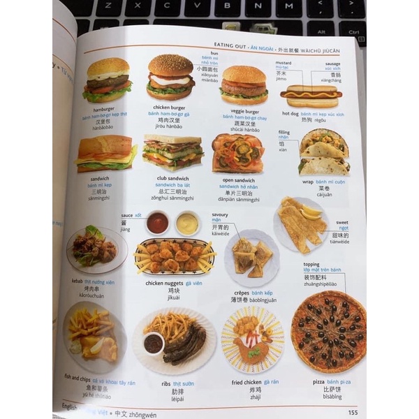 Sách-Visual English Vietnamese Chinese Trilingual Dictionary