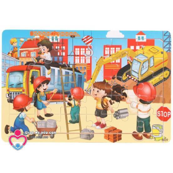 Tranh ghép Gỗ 30 miếng có khung nền GHÉP HÌNH LEVEL 4
