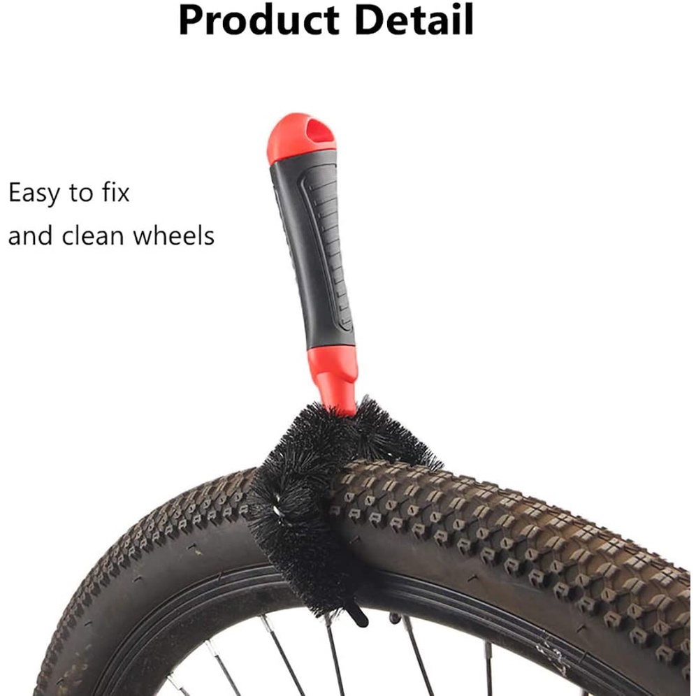 Bộ 3 Bàn Chải Vệ Sinh Xích Xe Đạp Bằng Nhựa Có Tay Cầm Chống Trượt Tiện Dụng Jp1