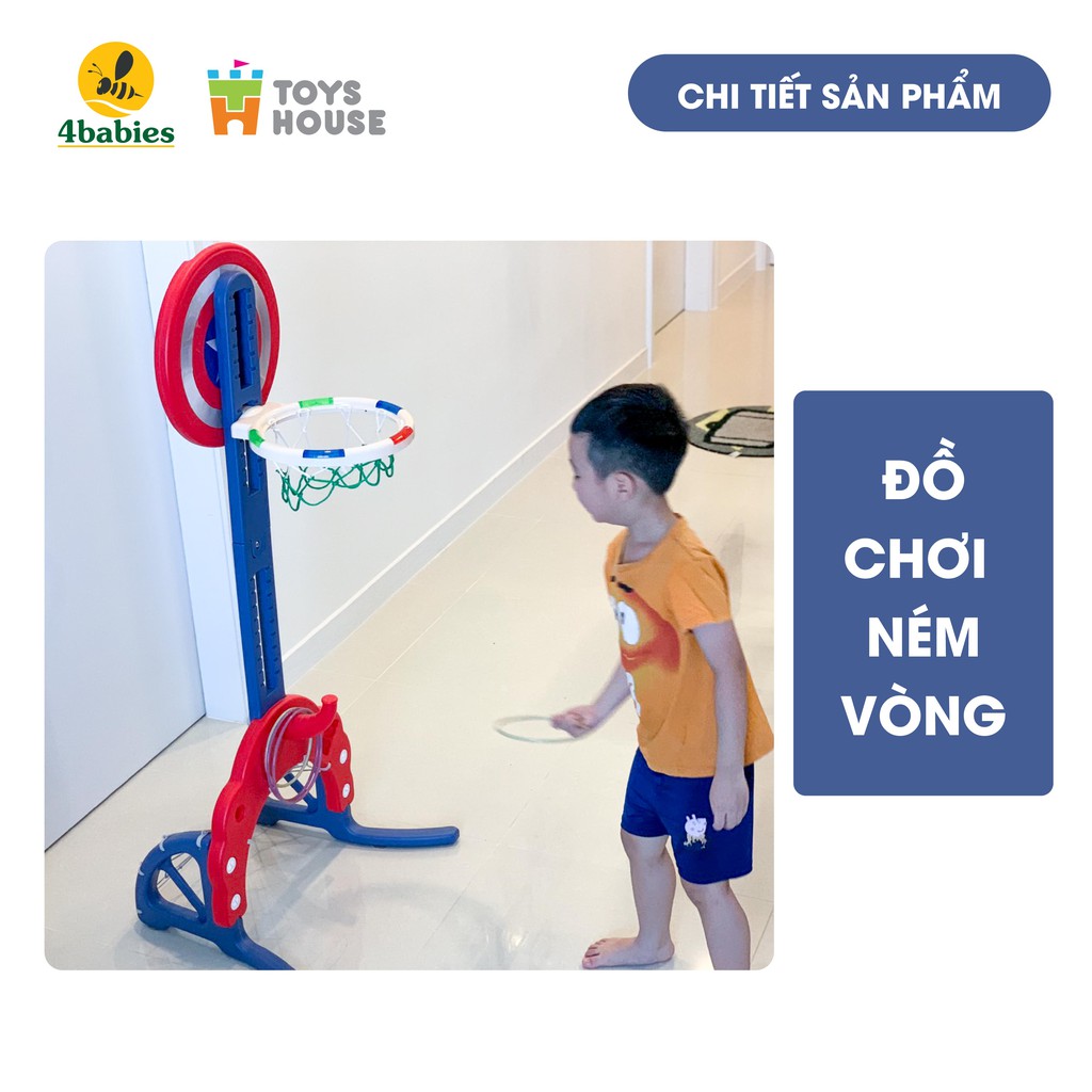 Bộ đồ chơi thể thao đa năng cho bé: Bóng đá, ném vòng, bóng rổ Toys House WM19041 - điều chỉnh độ cao - chính hãng