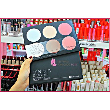 BẢNG PHẤN MÁ HỒNG VÀ TẠO KHỐI 6 Ô BH COSMETICS CHÍNH HÃNG