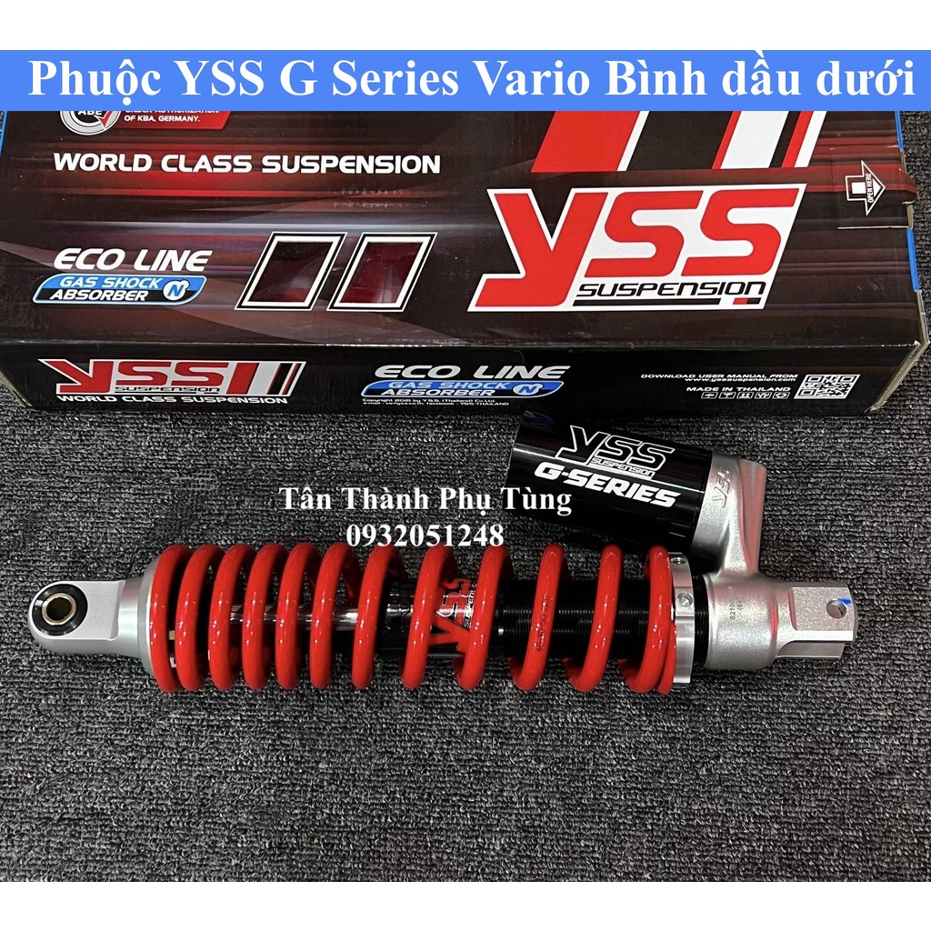 Phuộc YSS G Series bình dầu dưới Vario, Vision, Click, Lead Chính hãng