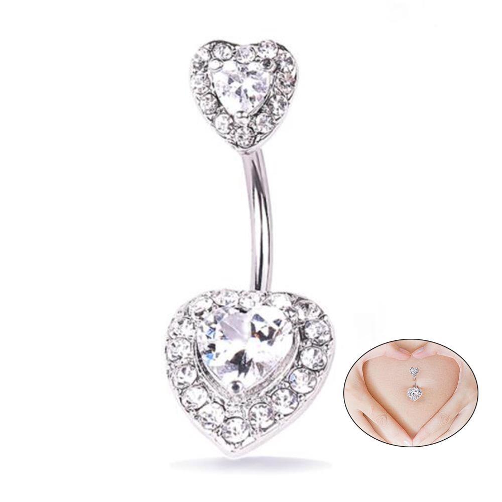 Nút Bụng MAXG Mới|Nhẫn Đính Đá Zircon Sang Trọng|Khuyên Xỏ Cơ Thể Thời Trang Cá Tính