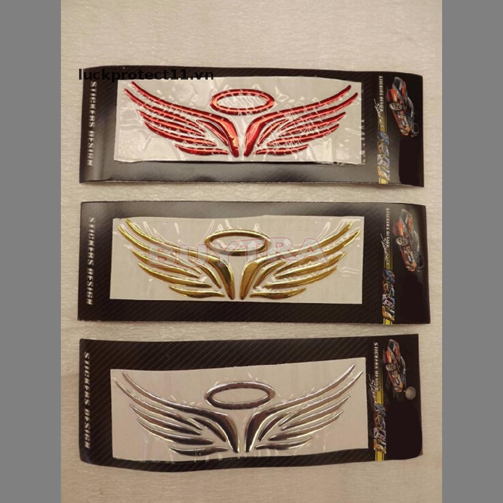 Miếng Dán Trang Trí Xe Hơi Hình Đôi Cánh Thiên Thần 3d Trong 3