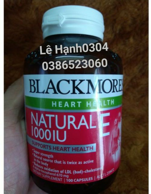 Viên uống đẹp da blackmores Natural E 100IU 30/100 viên