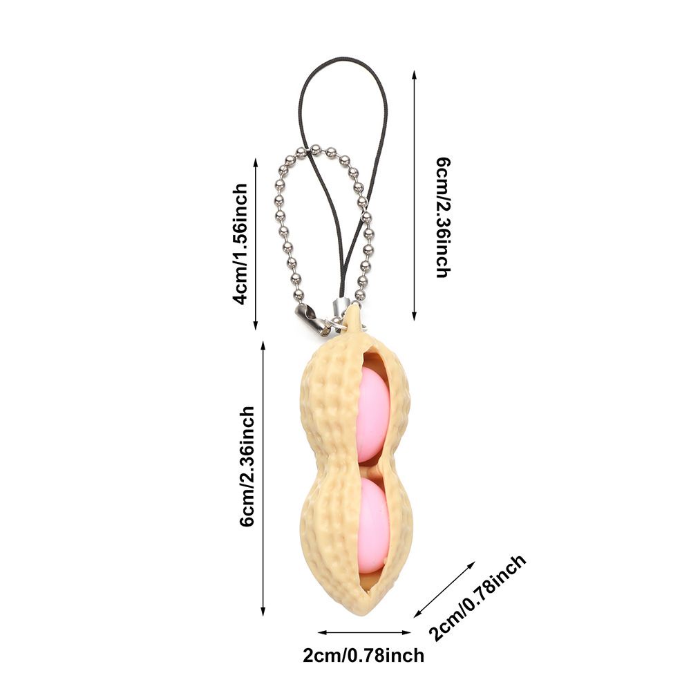 1/3/5/10 Móc Khóa Đồ Chơi Hình Hạt Đậu Phộng Dễ Thương