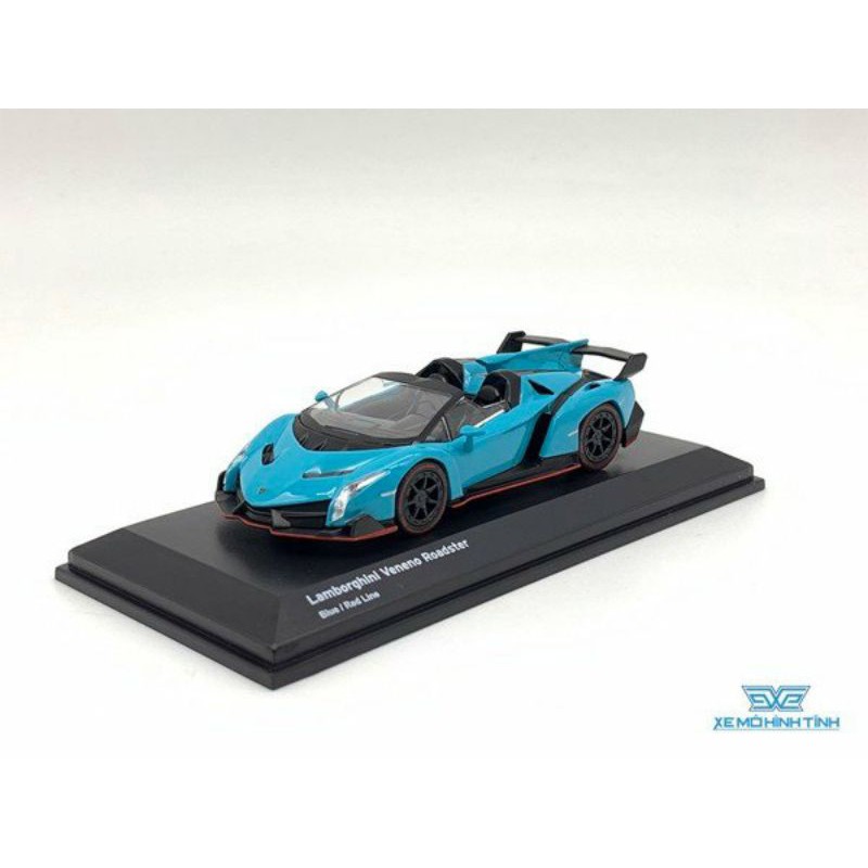 Xe Mô Hình Lamborghini Veneno Roadster 1:64 Kyosho (Xanh Dương)