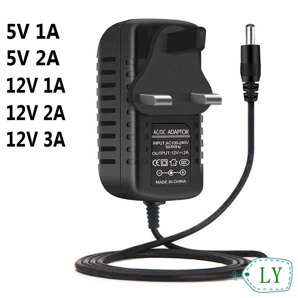 Bộ sạc an toàn AC/DC 5V 12V 1A 2A 3A 100-240V phích cắm UK cho dây đèn LED