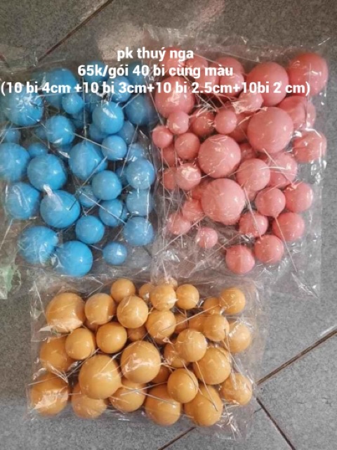 SET 40 BI NHỰA TRANG TRÍ BÁNH KEM