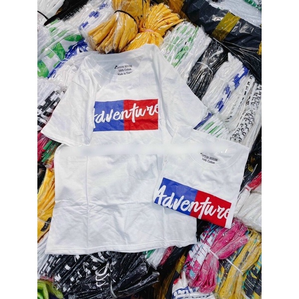 Áo thun giấy cổ tròn hình in-hình thật. alohashop91