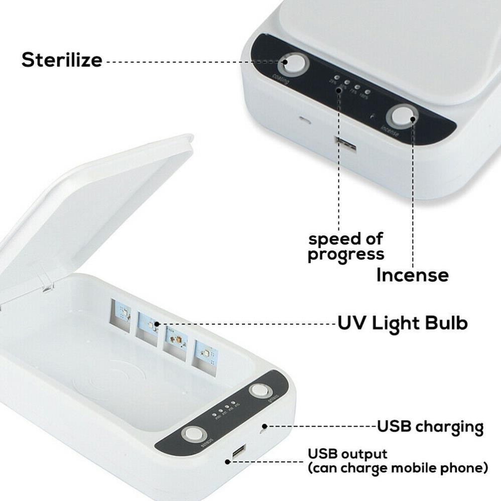 🔻Hộp Khử Trùng Khử khuẩn Điện Thoại hoặc các dùng cụ nhỏ trên xe oto Bằng Tia UV. Diệt khuẩn 99.9%