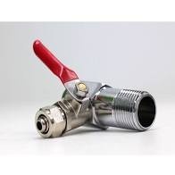 Bộ van chia nước đầu vào máy lọc nước hoặc dùng trong hệ thống phun sương, ren 21mm, có van khóa.
