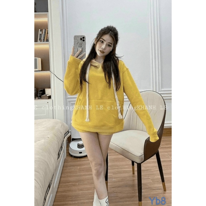 SÉT BỘ NỈ ÁO HOODIE CHUI ĐẦU GIẤU QUẦN ĐI CHƠI SIU XINH CHO CÁC BẠN NỮ TEEN