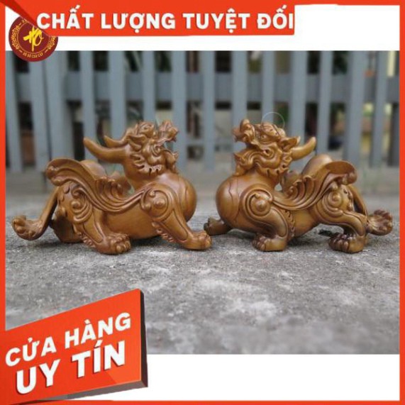 [ HÀNG ĐỤC TAY ] Tượng tỳ hưu - Gỗ Bách Xanh - UY TÍN CHẤT LƯỢNG