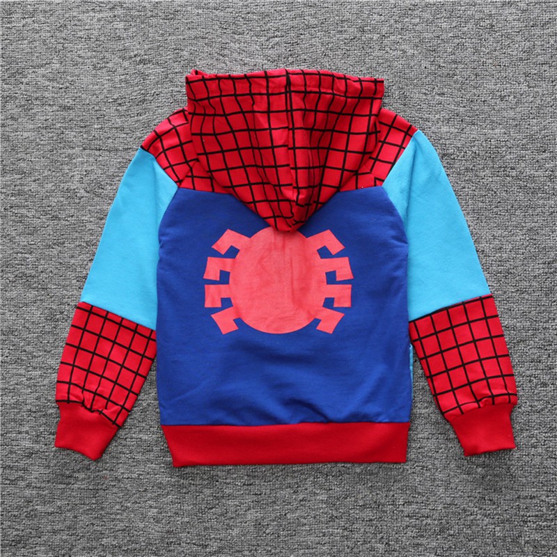 Áo Khoác Hoodie Cotton In Hình Iron Man Cho Bé Trai