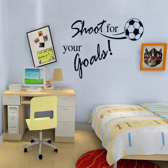 Decal dán tường chữ truyền động lực tiến thẳng mục tiêu shoot for your goals