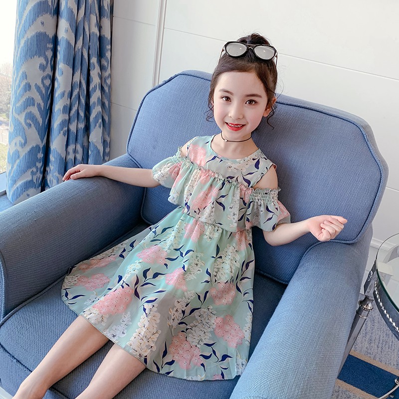 Đầm bé gái 9 tuổi (3-12 tuổi) ☑️ Đầm Xòe Tay Ngắn Xinh Xắn Dành Cho Nữ