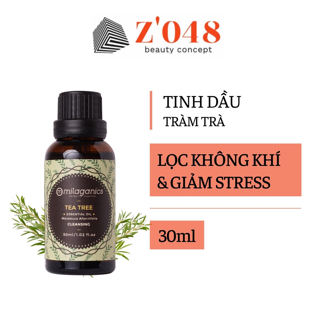 Tinh Dầu Tràm Trà Nguyên Chất Thơm Phòng Đuổi Muỗi Nguyên Chất MILAGANICS 30ml (Chai)