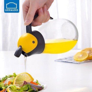Bình rót dầu lock&Lock bằng thủy tinh với nắp mở tự động, thể tích 550ml | BigBuy360 - bigbuy360.vn