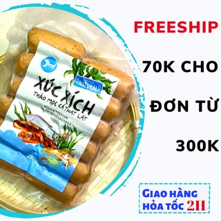 Xúc xích thảo mộc cá thát lát hoang dã SFOOD hảo hạng-Không mỳ chính-Không hàn the-Không chất bảo quản-Thịt heo sinh học