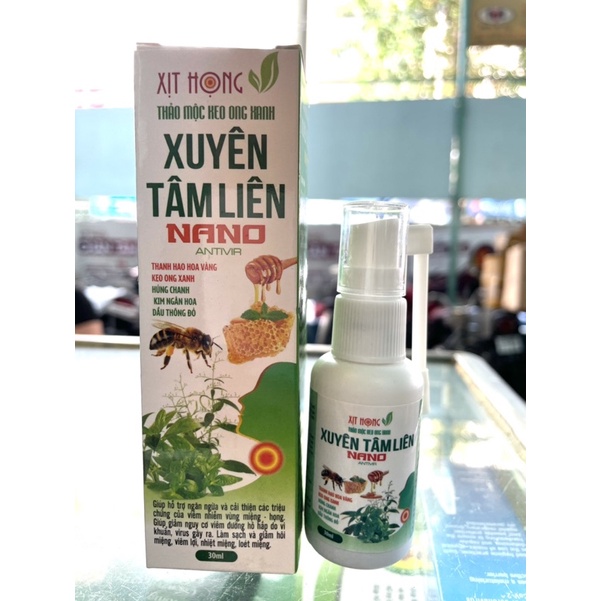 XUYÊN TÂM LIÊN _VIÊN UỐNG VÀ XỊT HỌNG GIẢM RÁT HỌNG, NHIỆT MIỆNG