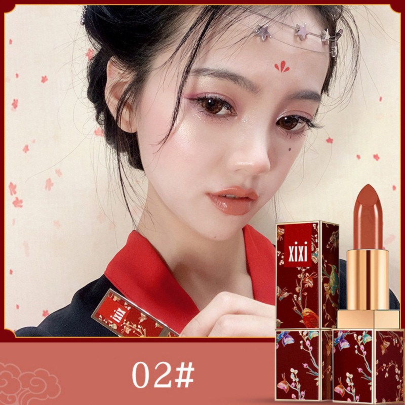 [Hàng mới về] Son môi chống thấm nước không dính cốc dễ lên màu lâu trôi phong cách Trung Quốc cổ điển
