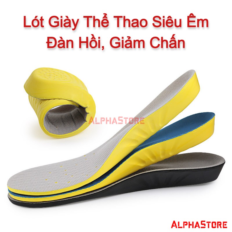 Lót Giày Thể Thao Hai Lớp Êm Chân, Đàn Hồi Giảm Chấn, Thoáng Khí Thấm Hút Mồ Hôi, Phủ Mùi Hương Chống Hôi Chân