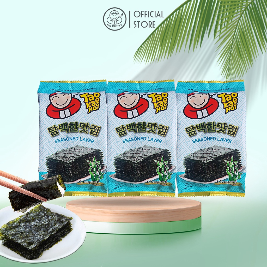 Snack Rong Biển Cuộn Cơm Cho Bé - Vị Truyền Thống - Lốc 3 Gói