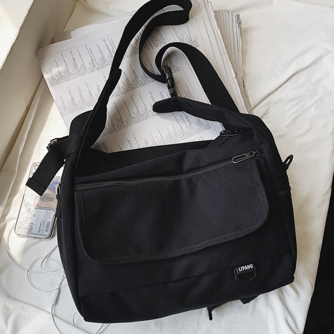 Túi đeo chéo Vintage Lipano Unisex chất vải canvas cao cấp dày dặn