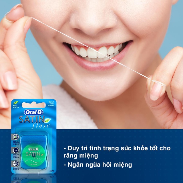 Chỉ nha khoa Oral-B Satin Floss (Cuộn 50m)