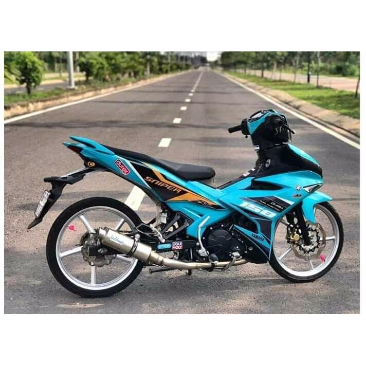 Tem trùm exciter 150 xanh ngọc đen, độ team decal xe ex dán đời 2015-2020