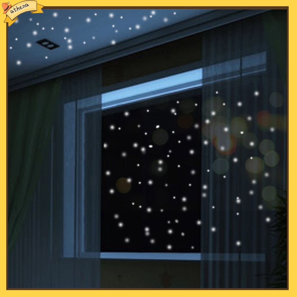 Set 407 Sticker Chấm Tròn Dạ Quang Dán Tường Trang Trí Phòng Ngủ