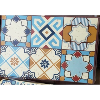 Sét 2 tờ Decal dán kính, dán tường trang trí bếp, deco gạch bông khổ 40*60cm