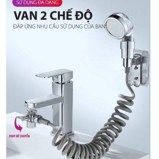 Bộ vòi sen phụ lắp chậu rửa mặt Lavabo và chậu rửa bát vô cùng tiện lợi