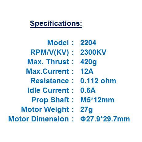 Động Cơ Máy Bay Mô Hình 3 Pha TINGKONGRC 2204/2300KV maybayrc