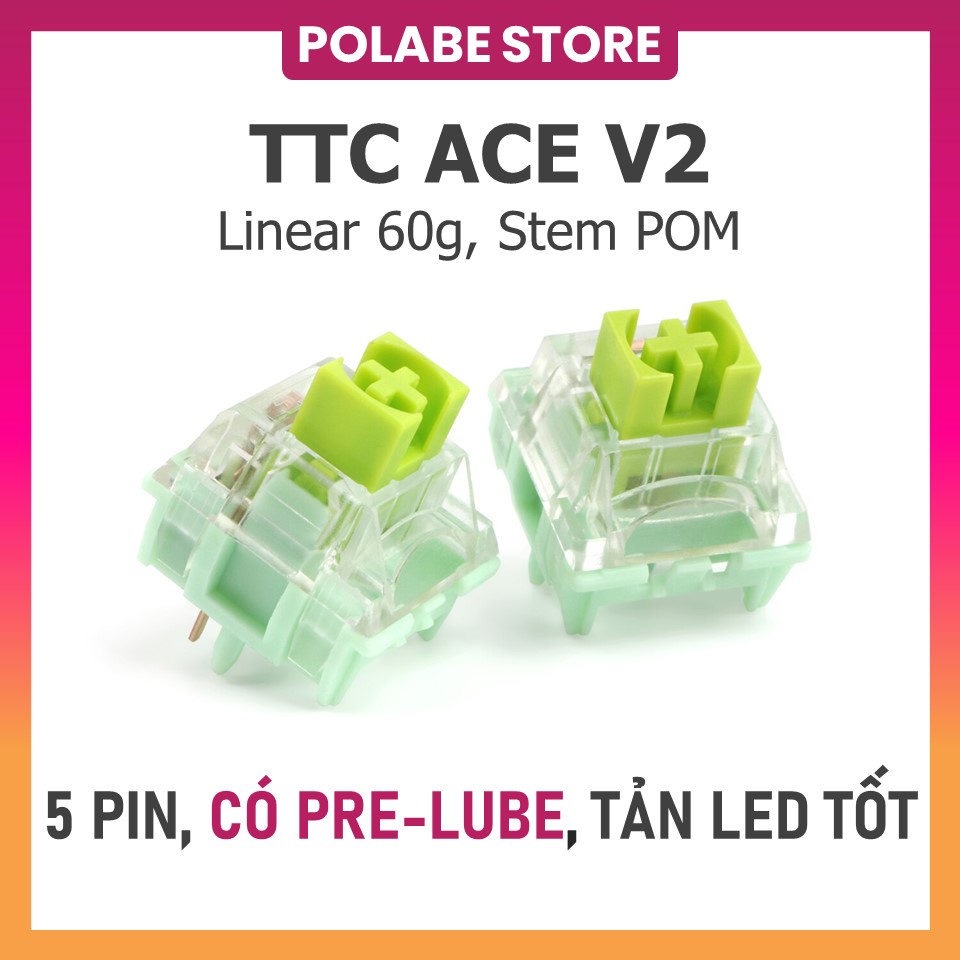 TTC ACE V2 Iron Superman linear Switch Công Tắc Bàn Phím Cơ TTC RK Warrior Micro Light Switch - Polabe Store