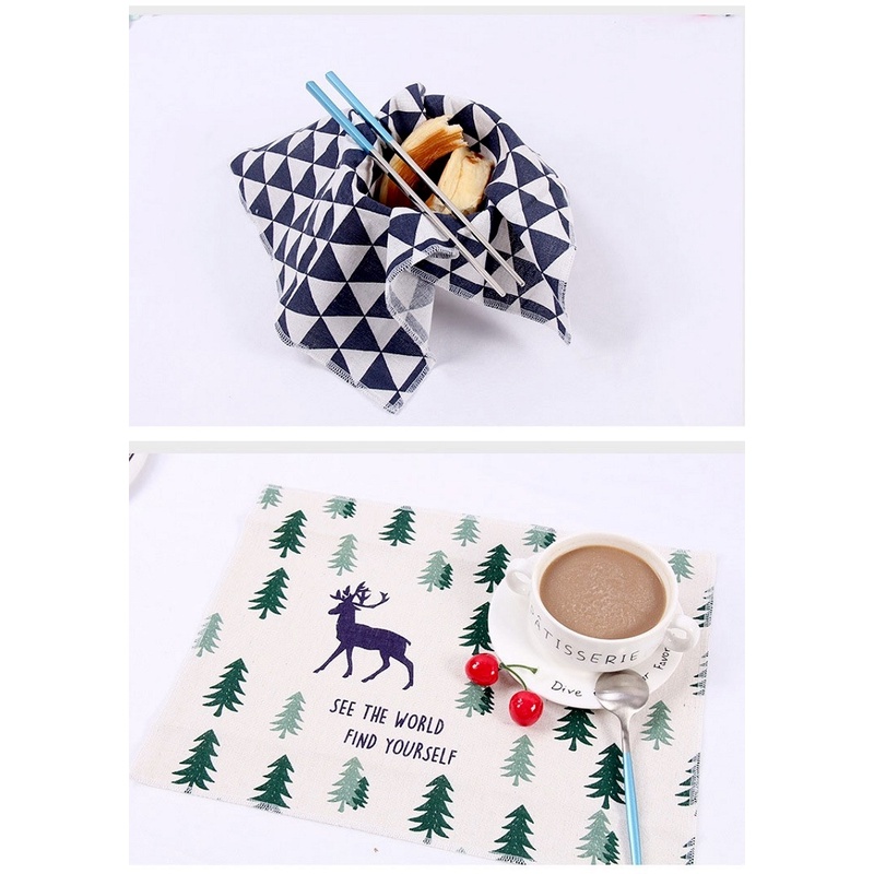 1 Khăn Trải Bàn Cotton Phong Cách Bắc Âu 46 * 68cm