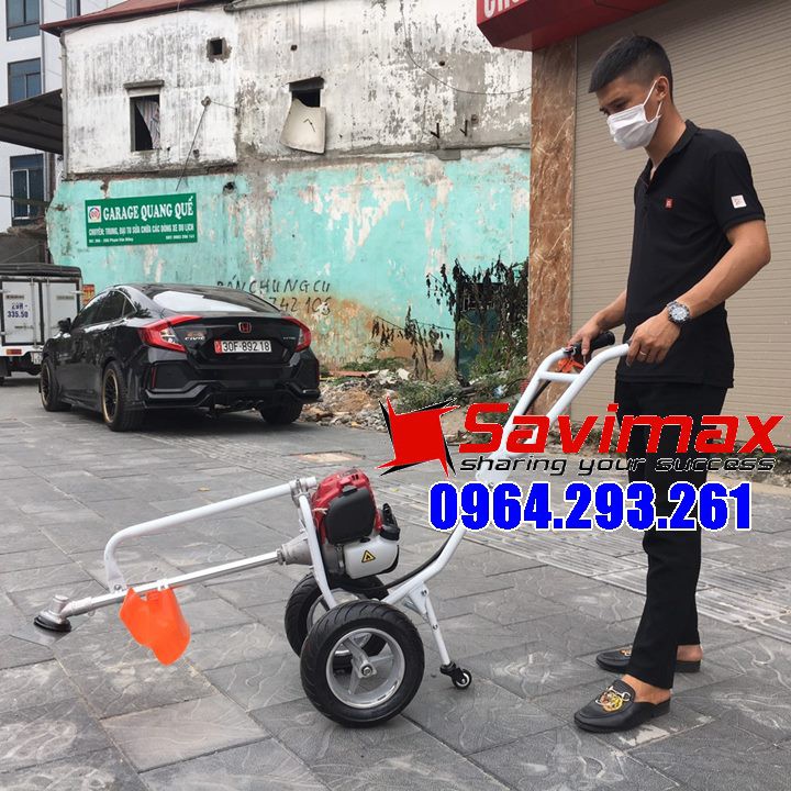 Máy cắt cỏ Honda GX35 dạng đẩy tay có bánh xe di chuyển, động cơ 4 thì | WebRaoVat - webraovat.net.vn